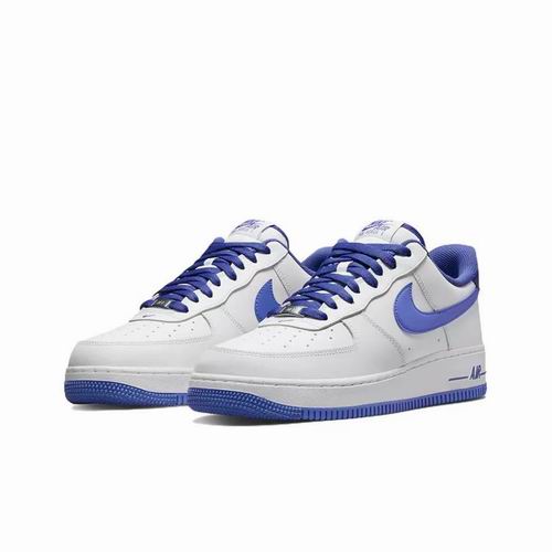 Cheap Nike Air Force 1 Shoes Men and Women White Blue-38 - Click Image to Close